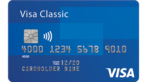 Image of a Visa Classic credit card.